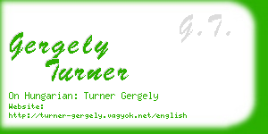 gergely turner business card